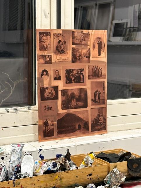 Mayssa Jaoudat, Paque d'héliogravure encrée - Atelier de Marie Levoyet, février 2026