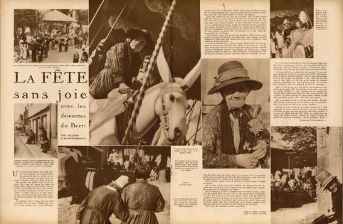 Vu nº289  du 27 septembre 1933 «La fête sans joie  avec les démentes du Berri »,  Jacques de Fourchambault,  photographies Gaston Paris Collection du musée  Nicéphore Niépce