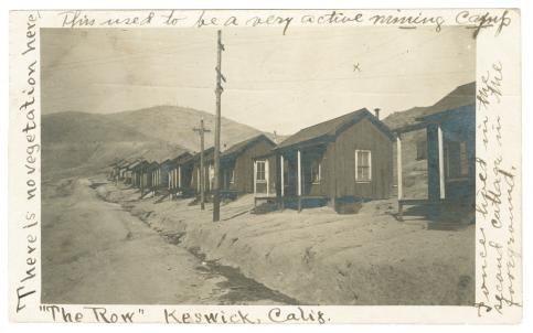 “The Row” Mining Camp  Cabins Keswick California, USA 21 juin 1907 © collection privée – AMC