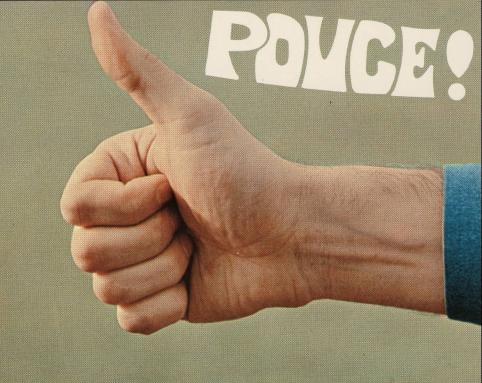 Carte postale "Pouce !", Combier Imprimeur Mâcon, 1973 © musée Nicéphore Niépce